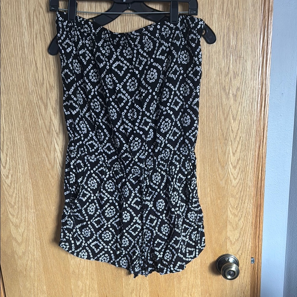 Black and White Patterned Romper